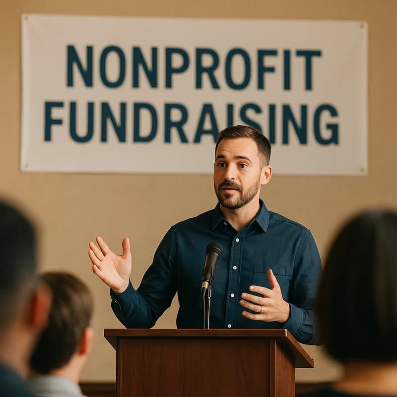 Nonprofit fundraising speech personal story: controlled voice
