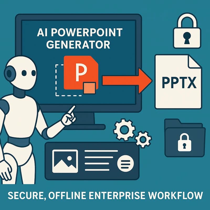 AI PowerPoint generator that exports to PPTX: Secure decks