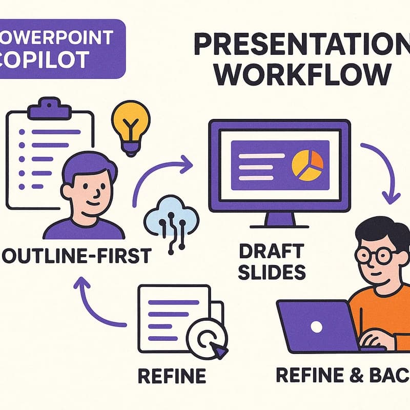 PowerPoint Copilot presentation workflow: Outline First